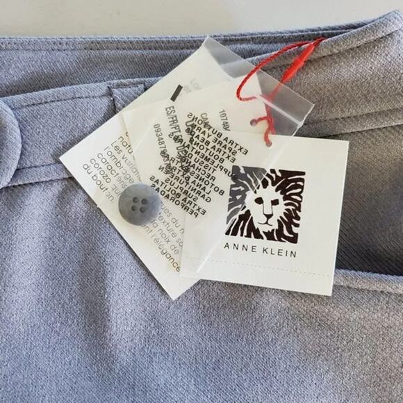 Anne Klein Ridge Crest Duke Twill Pants Light Gray Women Size 16 Mid Rise NEW - Picture 7 of 13